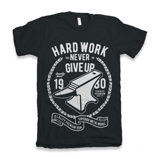 Hard Work Anvil men's black graphic tee with white anvil emblem bamboo viscose blend Spun Bamboo on Tampa Home & Garden Store