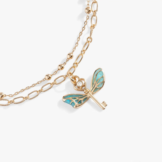 Harry Potter Flying Keys bracelet by ALEX AND ANI with gold chain and turquoise key on Tampa Home & Garden Store