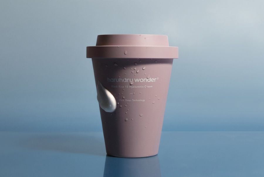 haruharu wonder Black Rice 10 Hyaluronic Cream pink cup-shaped container, face moisturizer on Tampa Home & Garden Store