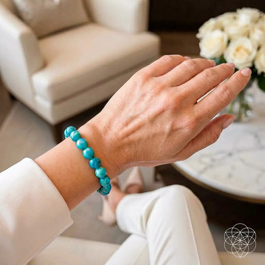 Empire of Her Own Premium Blue Amazonite bracelet with turquoise beads by Conscious Items on Tampa Home & Garden Store