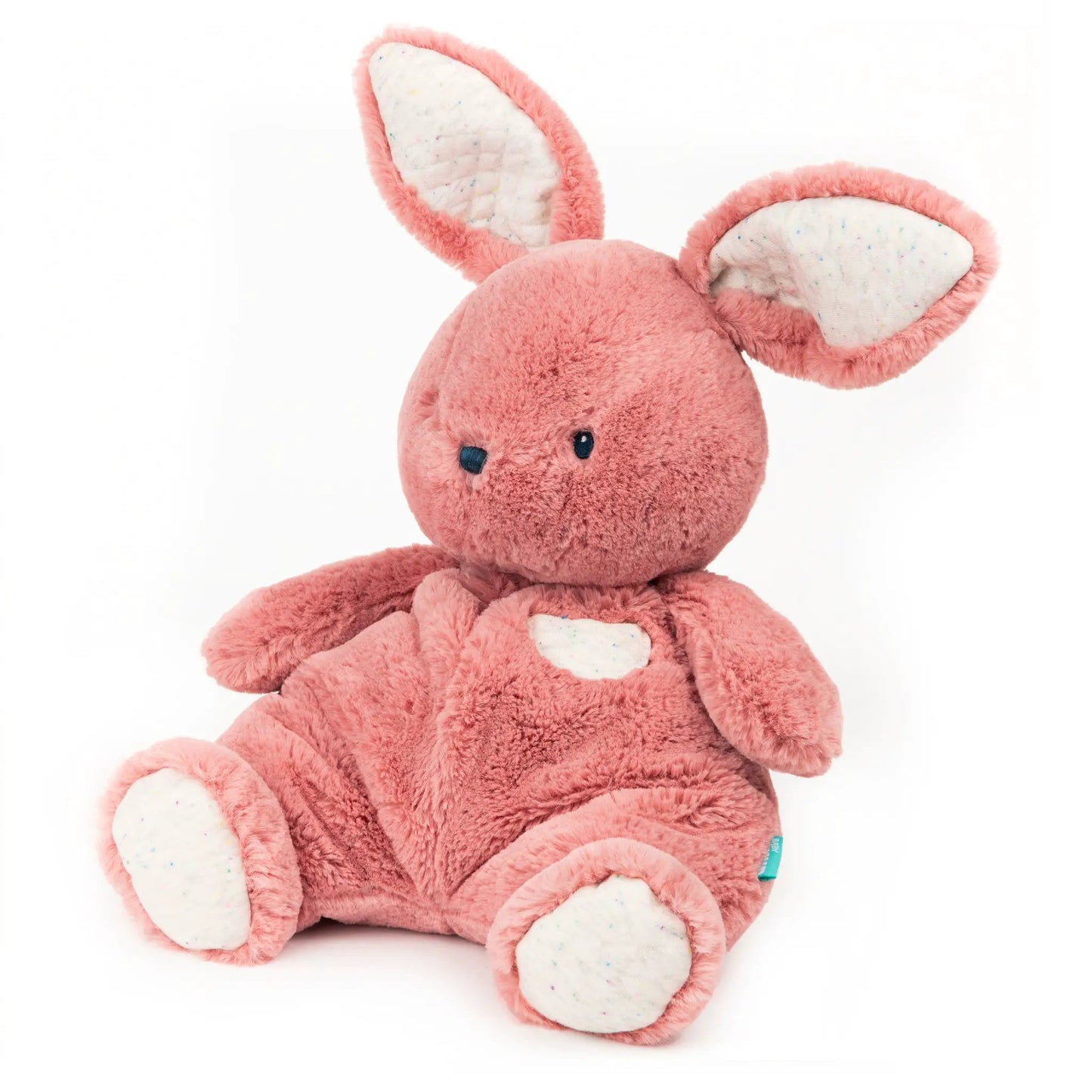 Oh So Snuggly Bunny Plush Toy by The Country Christmas Loft, pink bunny with ears, 12.5 inch on Tampa Home & Garden Store