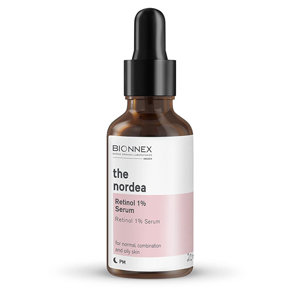 Bionnex Nordea Retinol 1% Serum bottle with dropper, brown glass container on Tampa Home & Garden Store