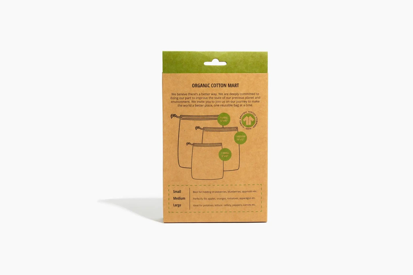 Gift Box Mesh and Muslin Produce Bags Set