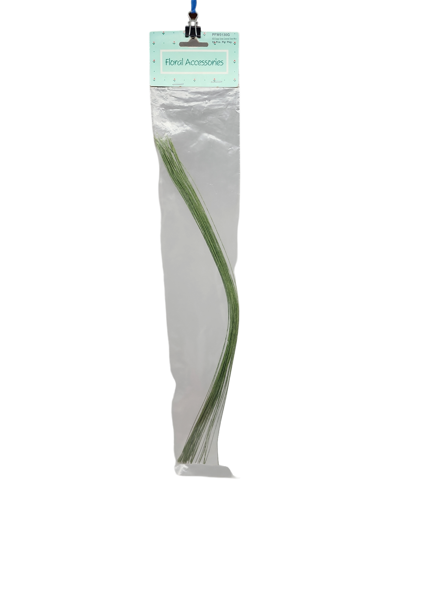 Sage Green Florist Wire Ties 14 Inch 50 Pack in clear bag from The Country Christmas Loft on Tampa Home & Garden Store