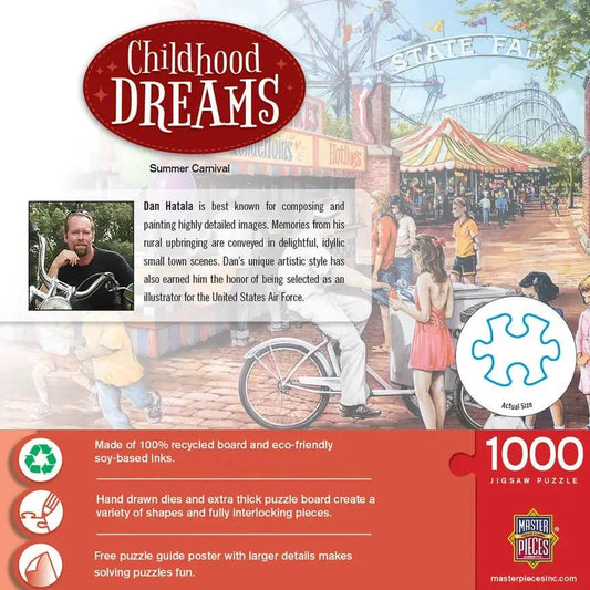 Childhood Dreams Carnival 1000-Piece Puzzle colorful fair scene ferris wheel MasterPieces on Tampa Home & Garden Store