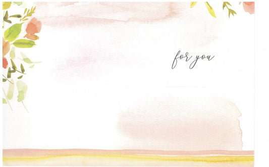 Grateful Thank You Card with watercolor floral border and soft pink hues on Tampa Home & Garden Store