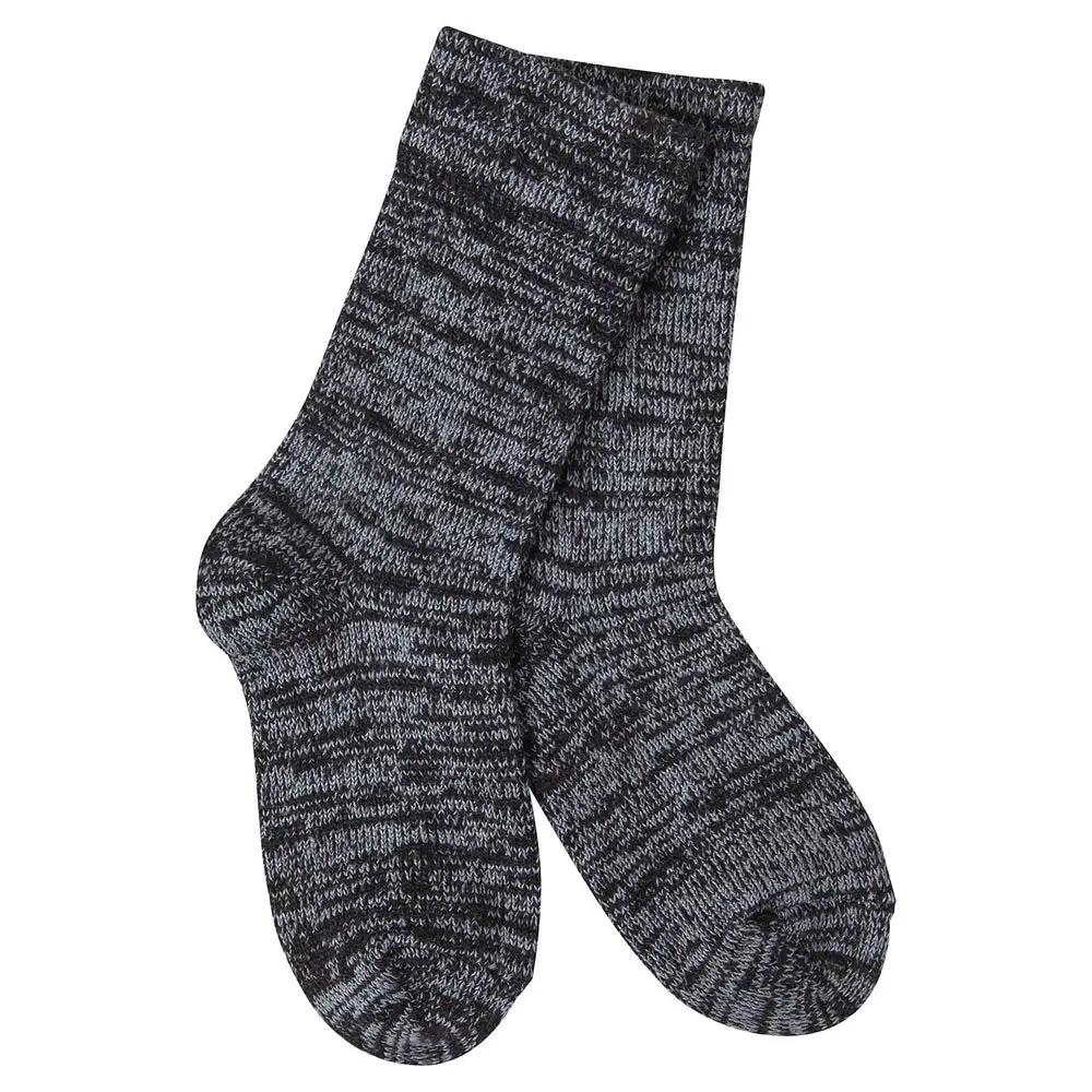 Mouse Creek Slub Socks Grey and Black kids' crew socks size 10-13 pair on Tampa Home & Garden Store