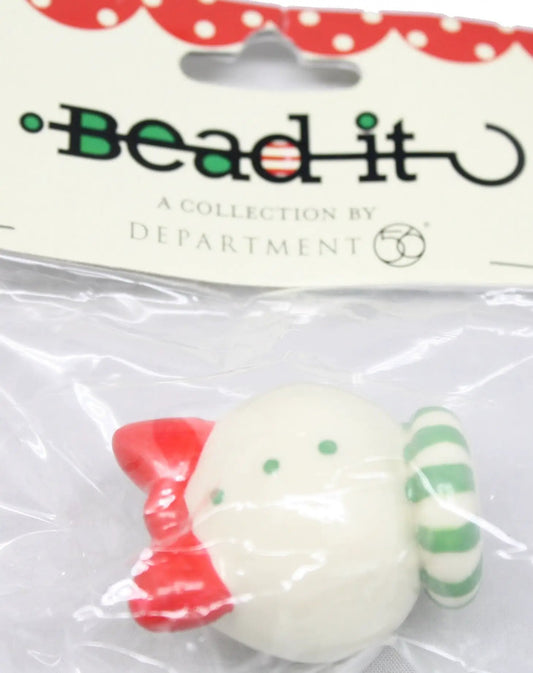 Bead It Bead Body White with Red Bow ornament on Tampa Home & Garden Store