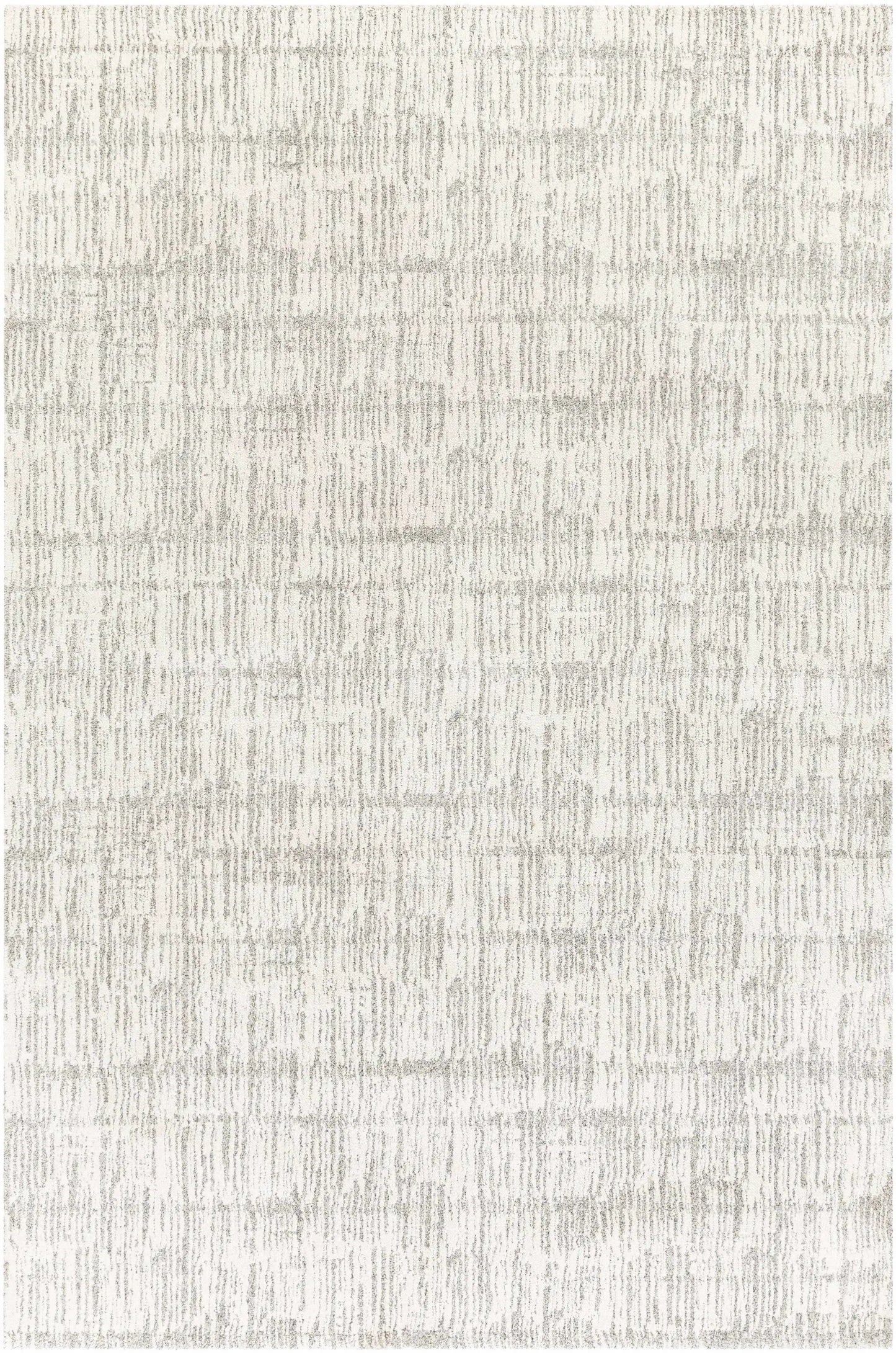 Hollywell Luxe Rug cream and charcoal, abstract striped rug by Boutique Rugs on Tampa Home & Garden Store