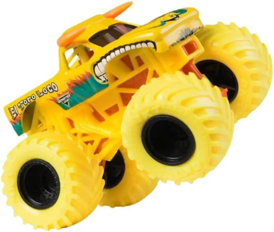 El Toro Loco 1:64 scale monster truck toy in bright yellow with oversized tires on Tampa Home & Garden Store