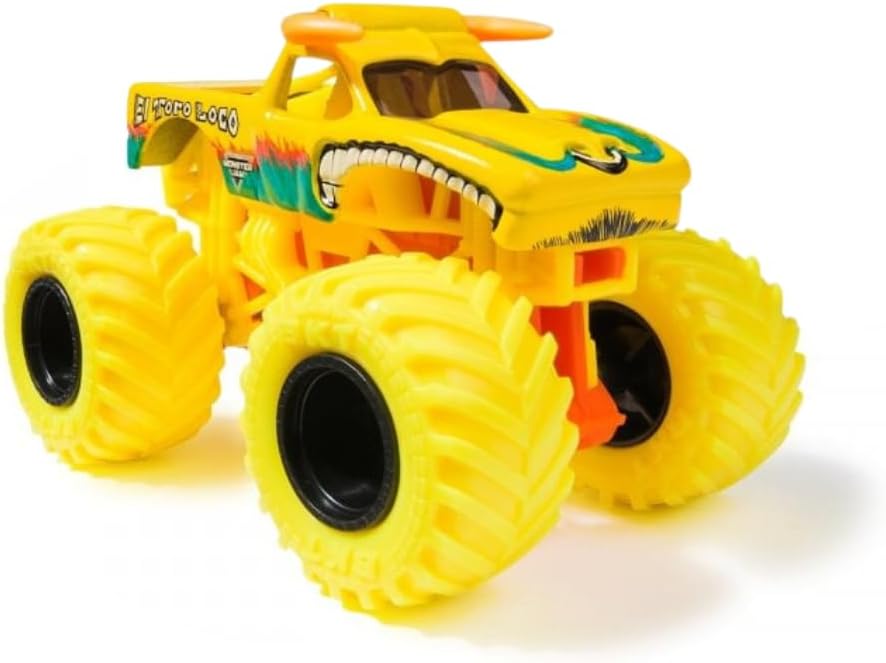 El Toro Loco Monster Truck 1:64 scale yellow toy with oversized tread tires on Tampa Home & Garden Store