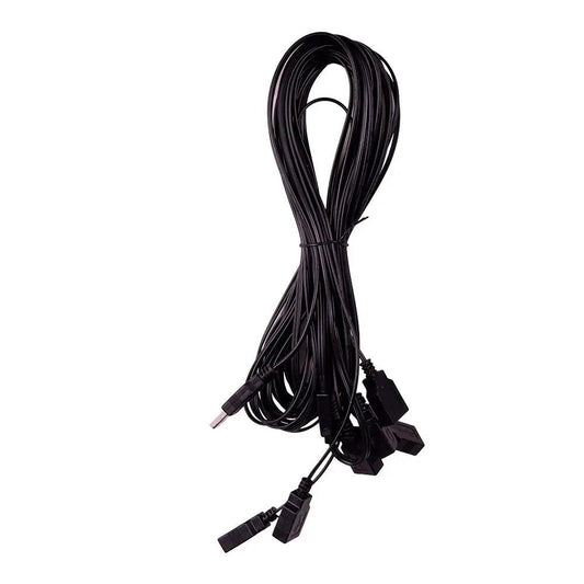 Six-port USB extension cord with 2A plug, black, The Country Christmas Loft USB cable on Tampa Home & Garden Store