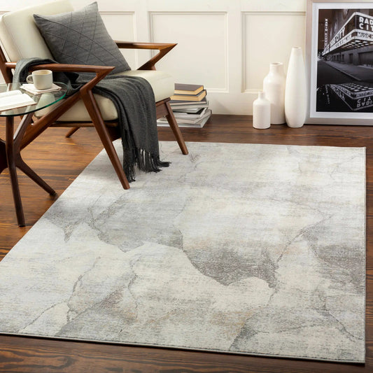 Hulme Gray Marble Luxe Rug for Living Rooms, gray marble pattern Boutique Rugs on Tampa Home & Garden Store