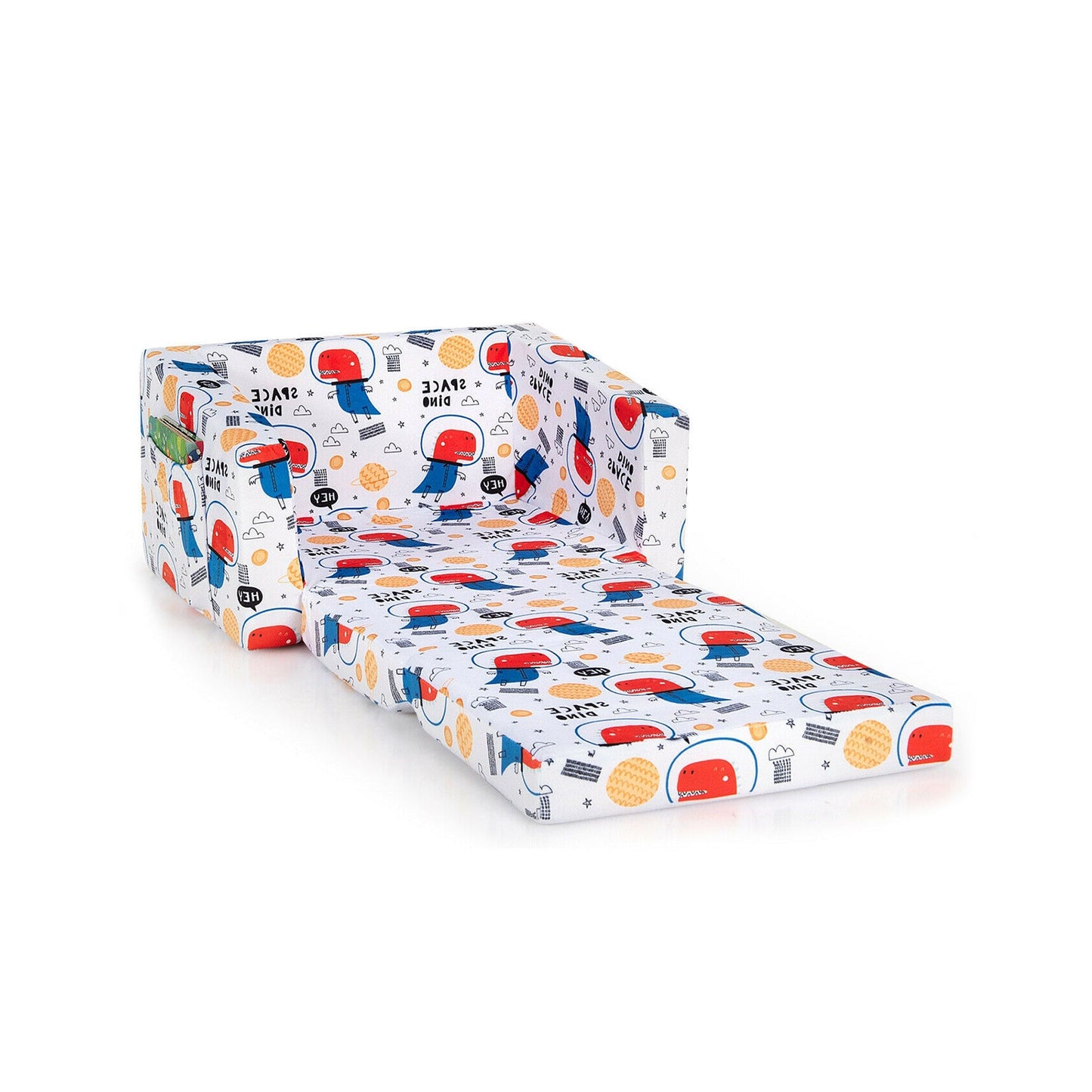 2-in-1 Convertible Kids Sofa velvet fabric DirectDeals Play Sofas space-pattern cover on Tampa Home & Garden Store