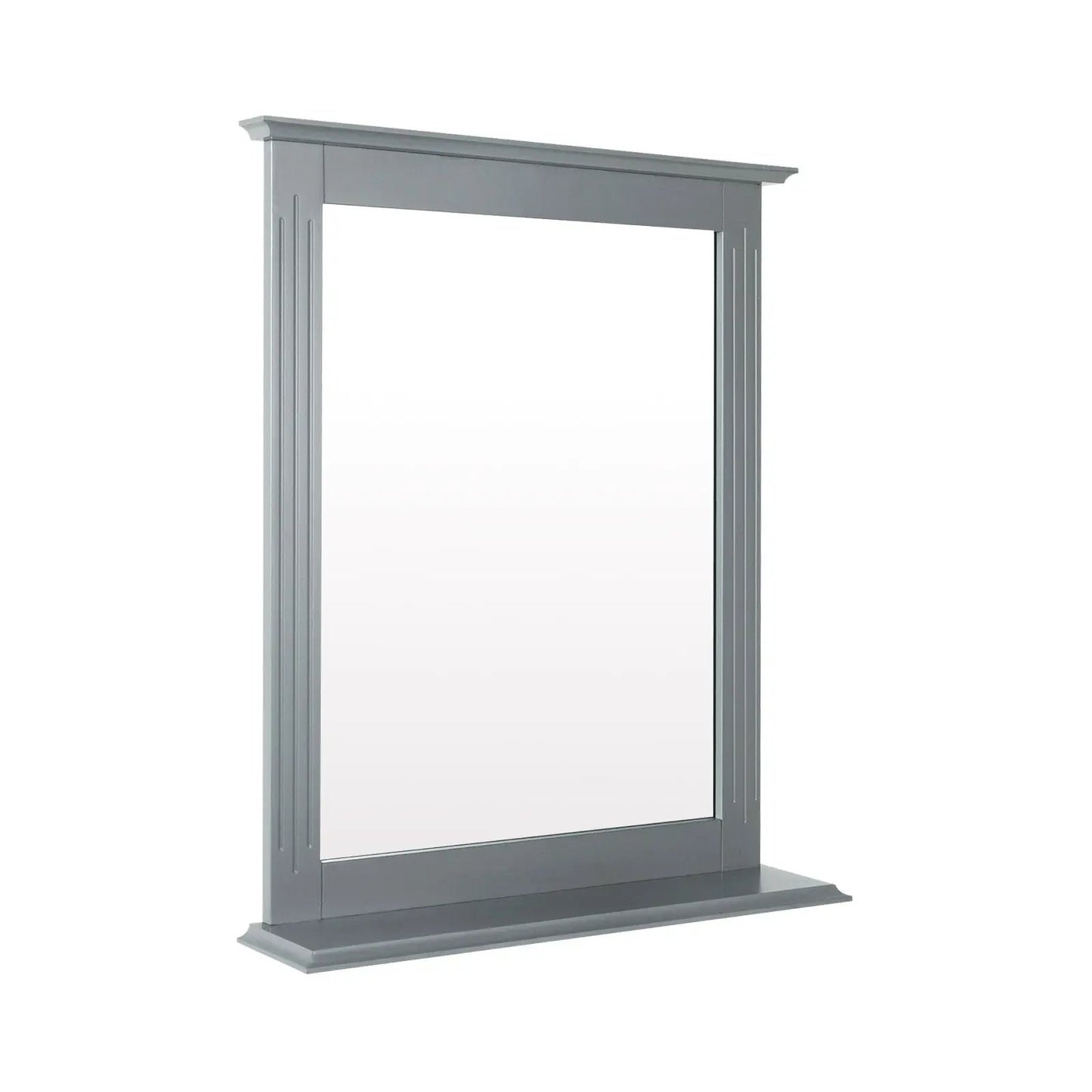 Wall-Mounted Multipurpose Vanity Mirror with Shelf-White - Tampa Home & Garden Store