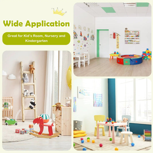 DirectDeals 5-piece kids pine wood table and chair set with natural finish for toddlers on Tampa Home & Garden Store