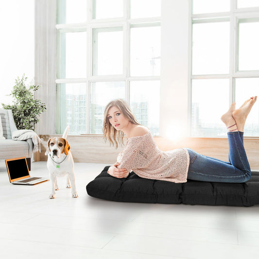 Sofá plegable reclinable de 14 posiciones para videojuegos - Negro