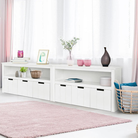 Kid Toy Storage Cabinet with Three Drawers, white toy chest on Tampa Home & Garden Store