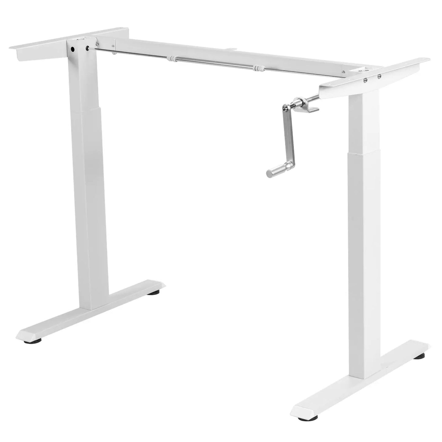 Hand Crank Sit to Stand Desk Frame Gray with adjustable height and manual crank on Tampa Home & Garden Store