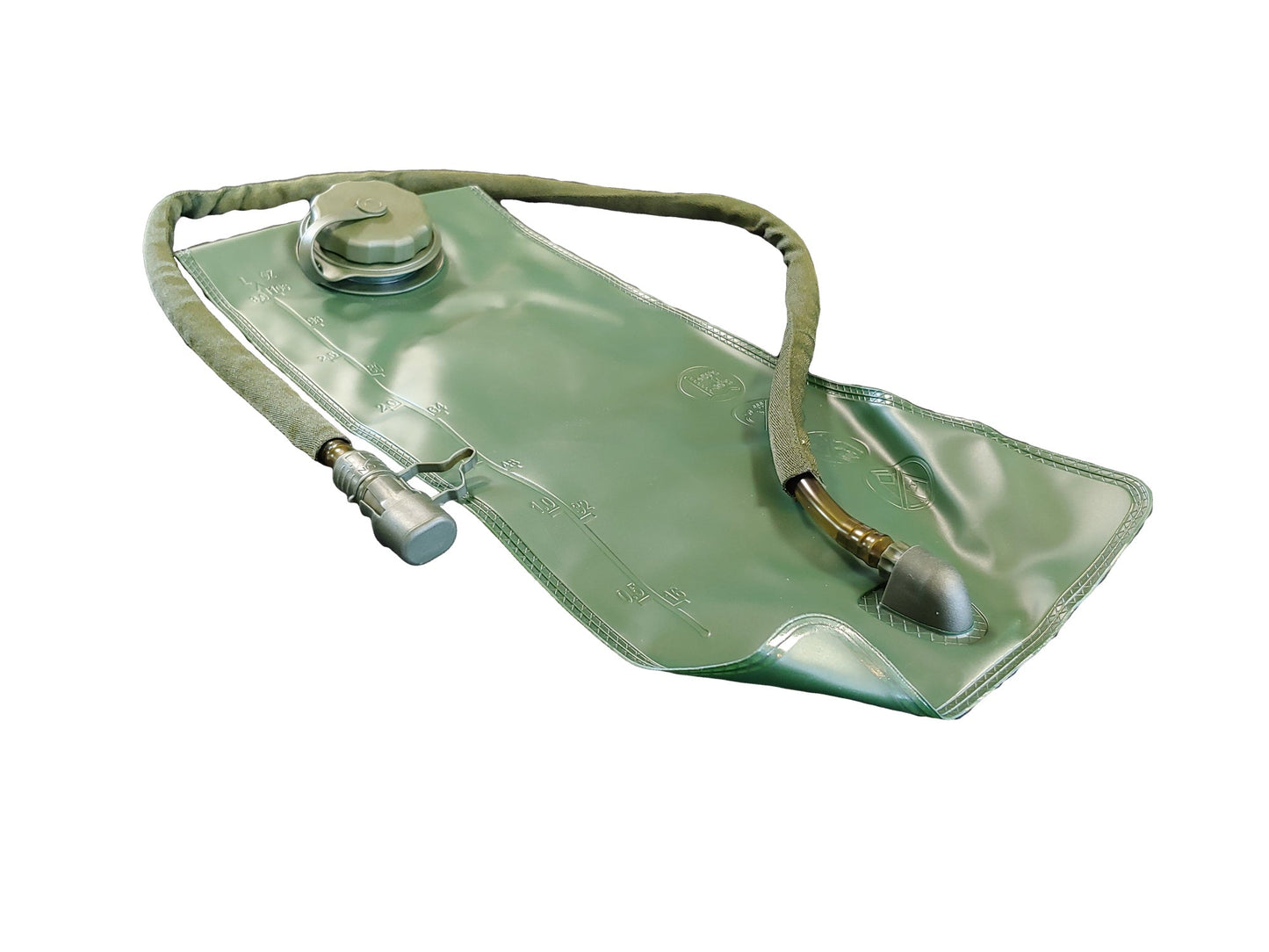 Hydration Kit bladder by River Country Gear, green reservoir with cap and attached hose on Tampa Home & Garden Store