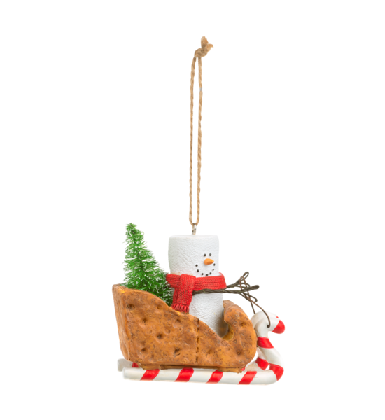 Adorno de trineo de galletas Graham S'mores