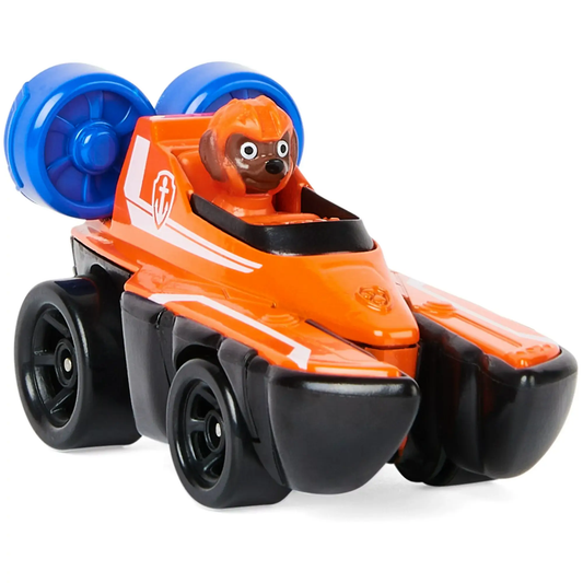 Paw Patrol Aqua Pups Zuma diecast car orange body with blue wheels on Tampa Home & Garden Store
