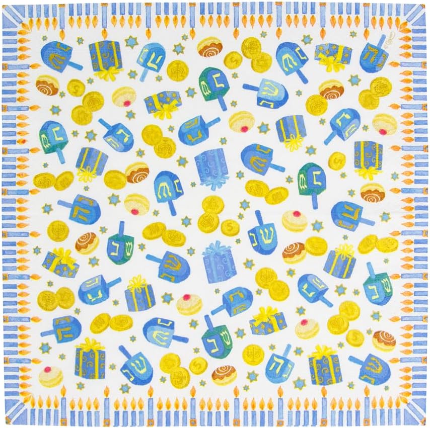 Dreidel, Dreidel, Dreidel Napkin Cocktail