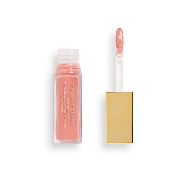 Revolution Pro Lip Gloss Hydra Become peach pink with a gold cap, hyaluronic acid enriched on Tampa Home & Garden Store