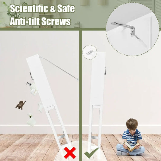 Over-the-Toilet white storage cabinet with glass door, anti-tilt screws by DirectDeals on Tampa Home & Garden Store