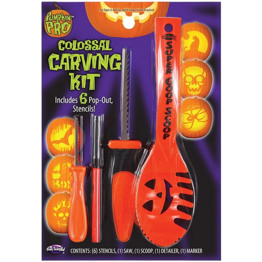 Colossal Pumpkin Carving Kit with Stencils The Country Christmas Loft includes 6 stencils on Tampa Home & Garden Store