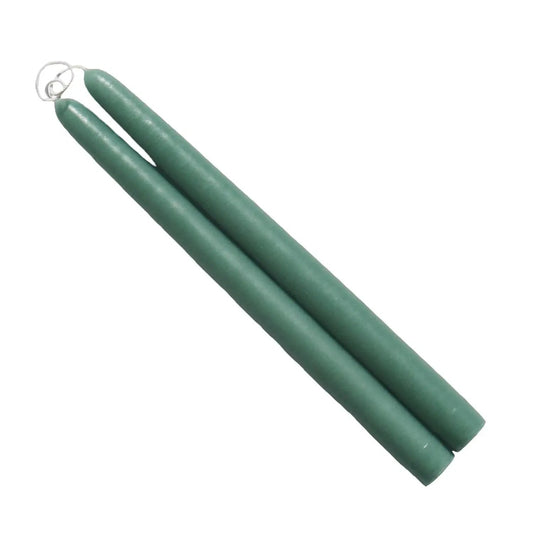 Mole Hollow Taper Pair Candles, sea green, 2-pack, The Country Christmas Loft on Tampa Home & Garden Store
