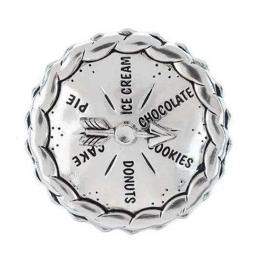 Dessert Decider Charm wheel silver-tone metal with ice cream by The Country Christmas Loft on Tampa Home & Garden Store