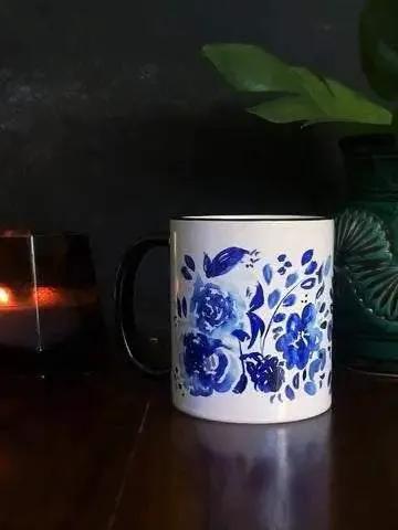 Blue Floral Mug - Tampa Home & Garden Store