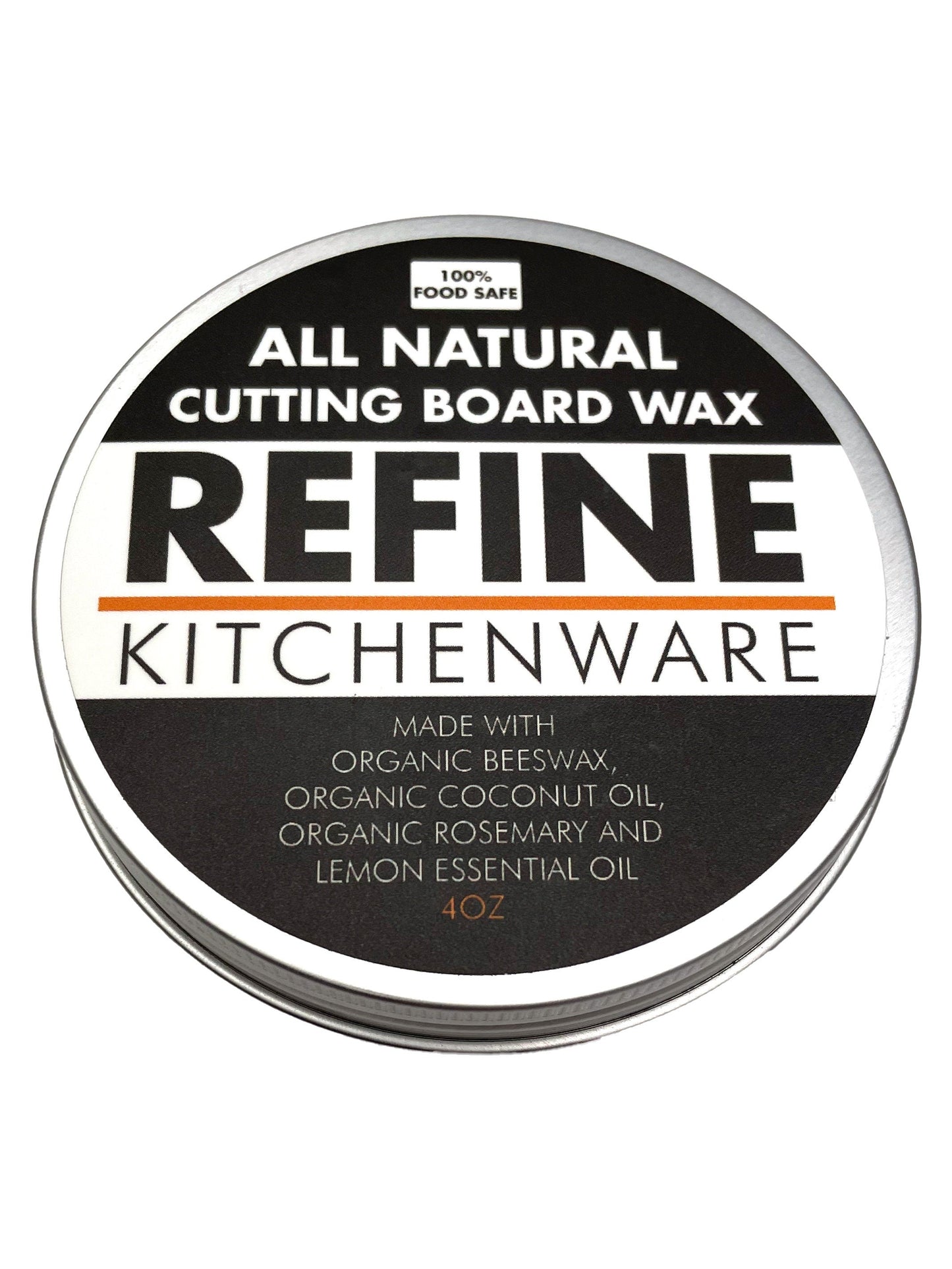 All Natural Cutting Board Wax by Refine Kitchenware, 4 oz, 100% food safe on Tampa Home & Garden Store