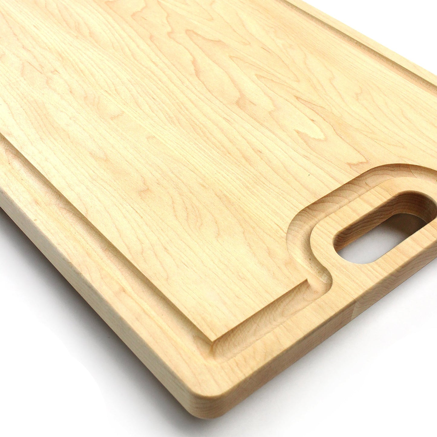 Wood cutting board with dual handles and rounded edges Refine Kitchenware 18x12 board on Tampa Home & Garden Store
