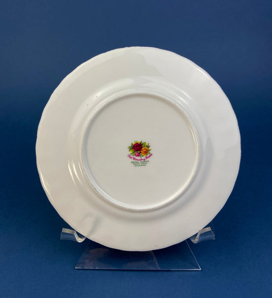 Plato de postre Royal Albert. Motivo de rosas antiguas. Alta cocina. Regalo para ella.