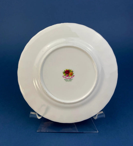 Royal Albert Old Country Roses dessert plate bone china white with colorful floral backstamp on Tampa Home & Garden Store