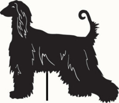Afghan Hound garden stake silhouette black by Rustica Ornamentals on Tampa Home & Garden Store