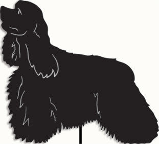 Cocker Spaniel garden stake silhouette, black metal, Rustica Ornamentals Style 2, Home & Garden on Tampa Home & Garden Store