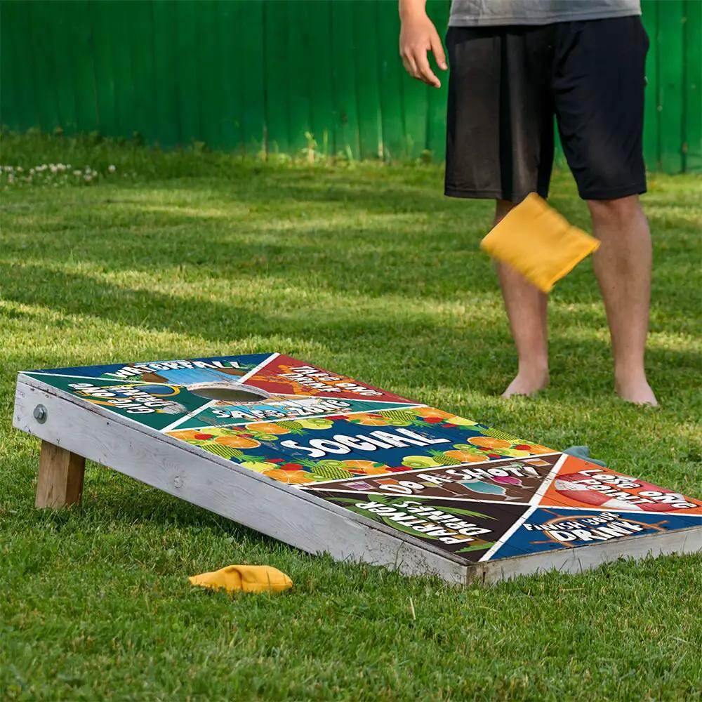 Drinking Game Ver 2 - Cornhole Board Wrap - Set of 2 - Tampa Home & Garden Store