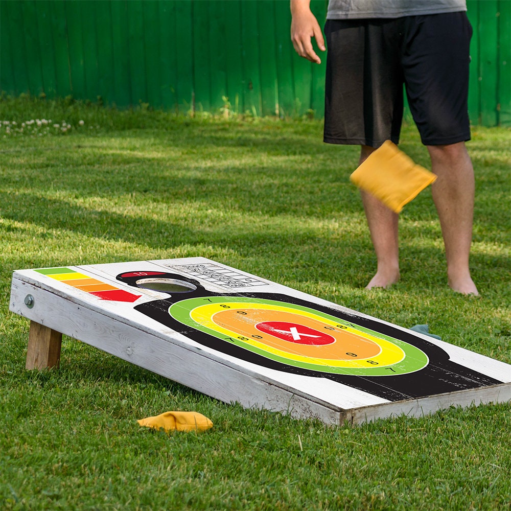 Cornhole board wrap set of 2 with shooting target design by Lone Star Art on Tampa Home & Garden Store