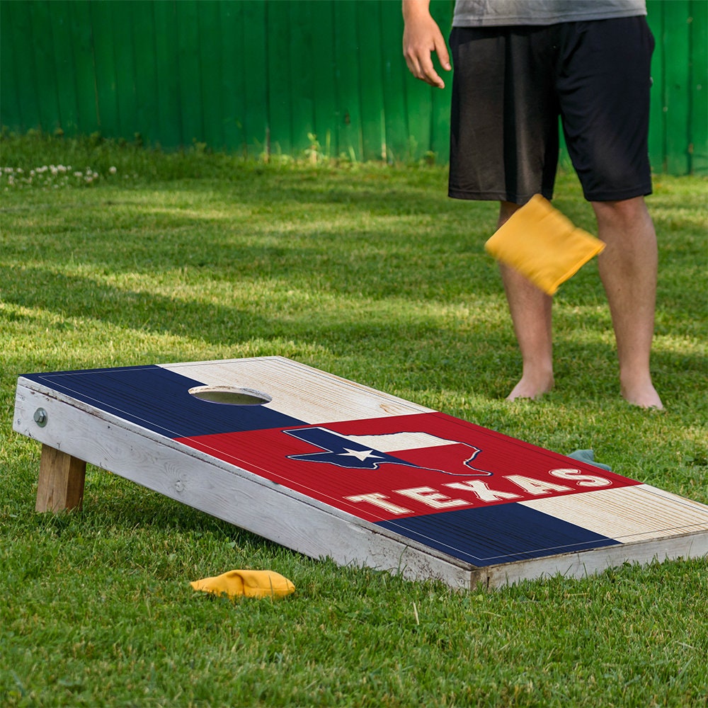 Texas State - Vinilos para tableros de cornhole - Juego de 2