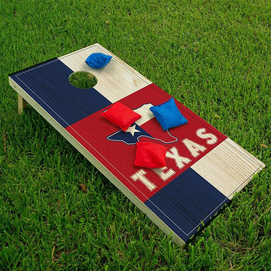 Texas State Cornhole Board Wrap Set of 2 Vinyl in Texas flag design by Lone Star Art on Tampa Home & Garden Store