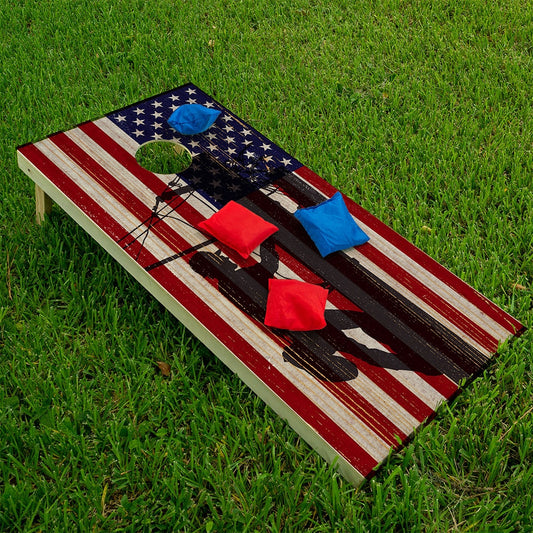 American Flag Electric Lineman - Cornhole Board Wrap - Set of 2 - Tampa Home & Garden Store