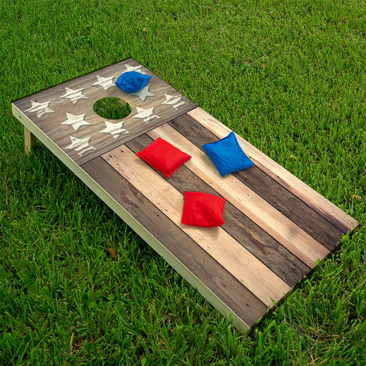 Brown Distressed American Flag - Cornhole Board Wrap - Set of 2 - Tampa Home & Garden Store