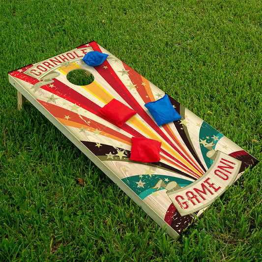 Circus Stripes - Cornhole Board Wrap - Set of 2 - Tampa Home & Garden Store
