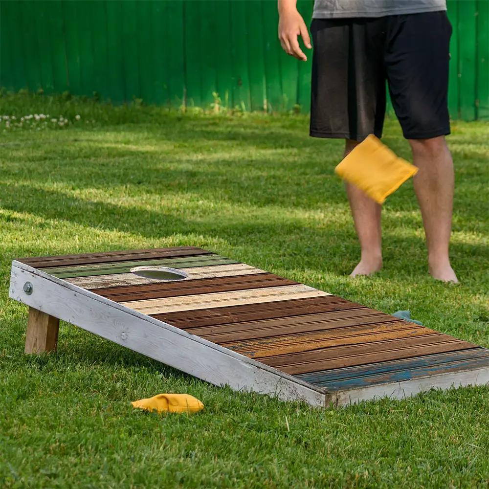 Wood Panels - Cornhole Board Wrap - Set of 2 - Tampa Home & Garden Store