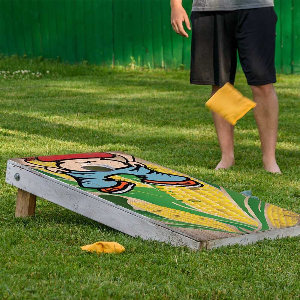 Kiss My Ass Cornhole Board Wraps Set of 2 by Lone Star Art for cornhole boards on Tampa Home & Garden Store