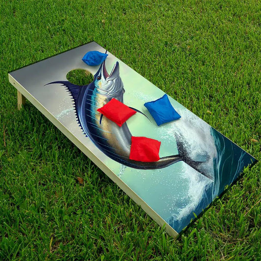 Blue Marlin - Cornhole Board Wrap - Set of 2 - Tampa Home & Garden Store
