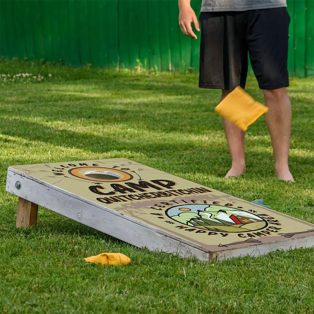 Camp Quitcherbitchin - Cornhole Board Wrap - Set of 2 - Tampa Home & Garden Store